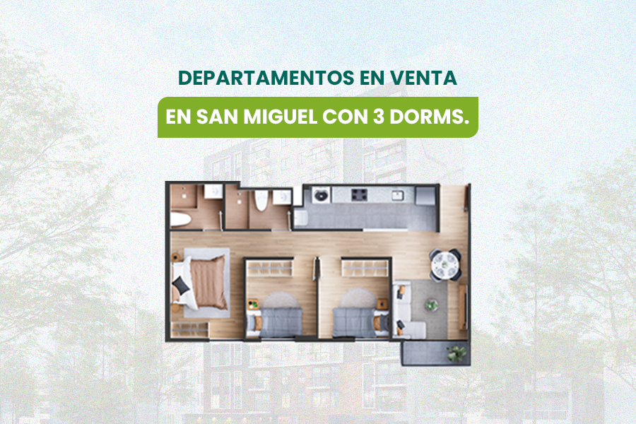 departamentos en venta en San Miguel con 3 dormitorios